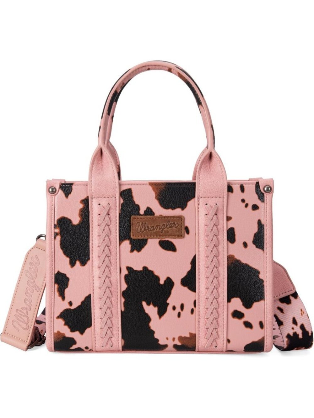 Cow Print Tote Bag for Women | Western Boho Satchel Handbag with Top Handle